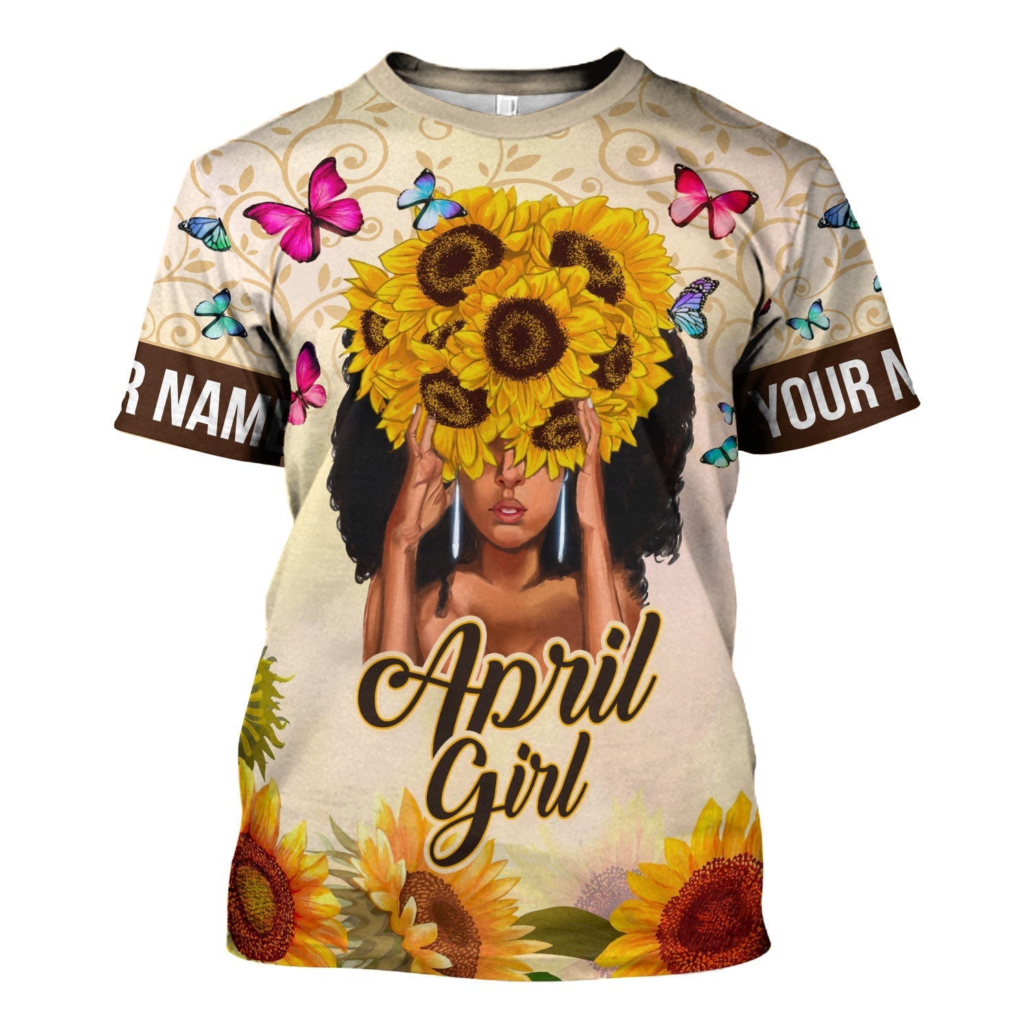 YMskins Personalized Tops April Girl All Over Printed