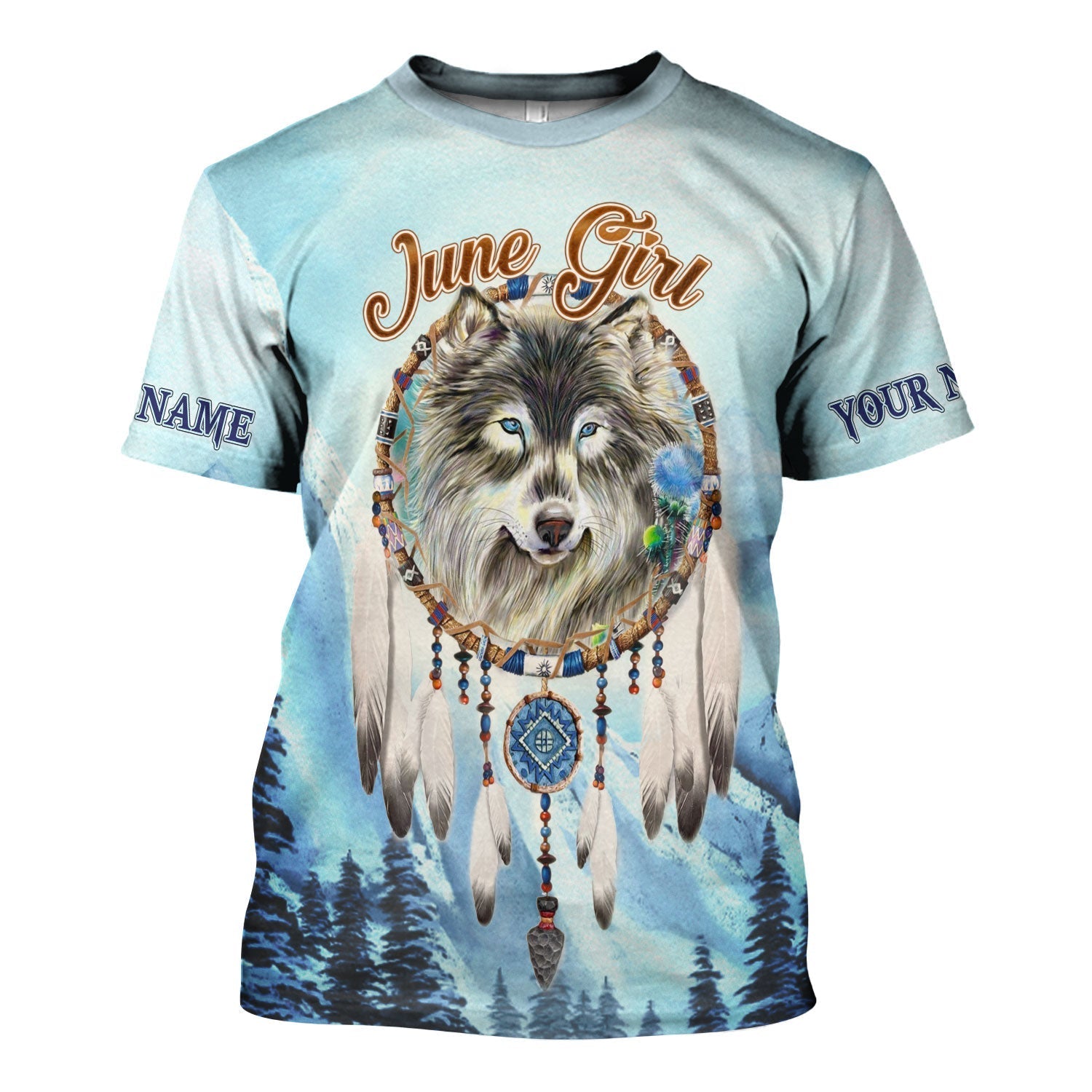 YMskins Personalized T-Shirt I Am A June Girl All Over Printed