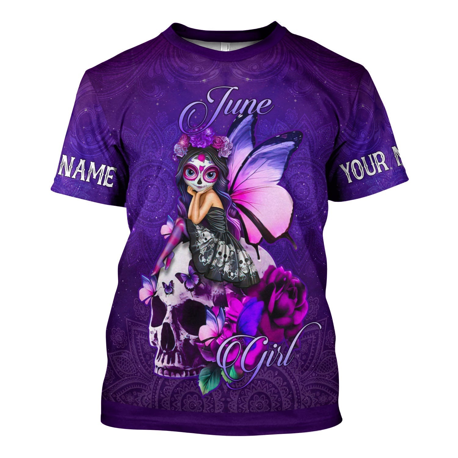 YMskins Personalized T-Shirt June Girl All Over Printed