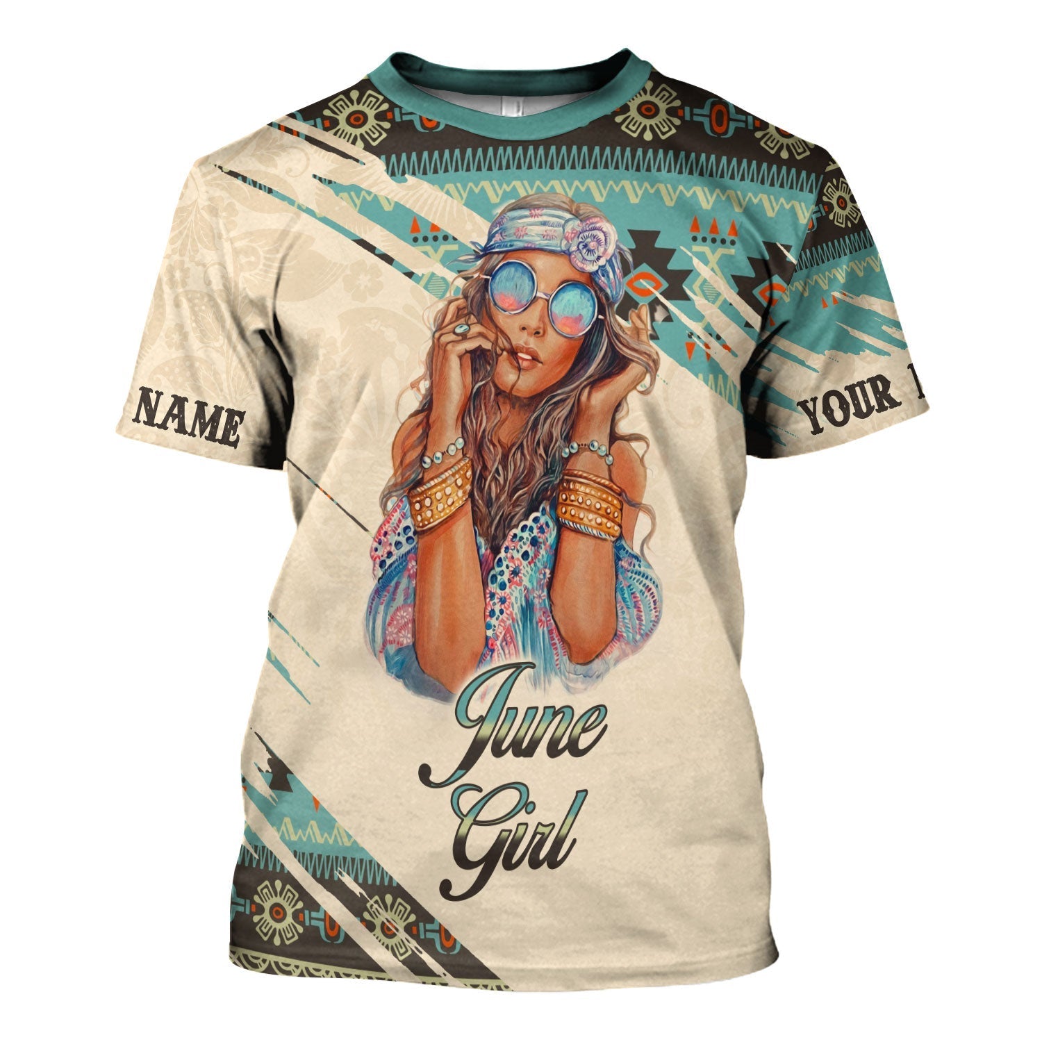 YMskins Personalized Tops June Girl All Over Printed
