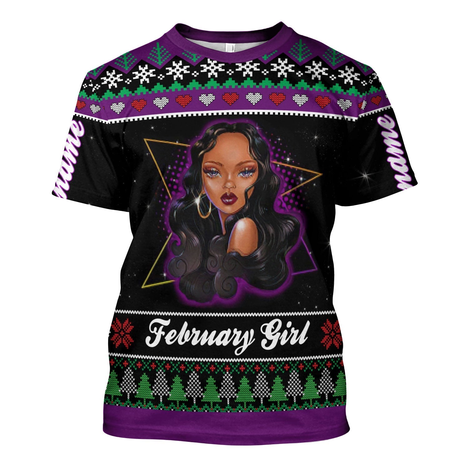 YMskins Personalized Tops February Girl All Over Printed