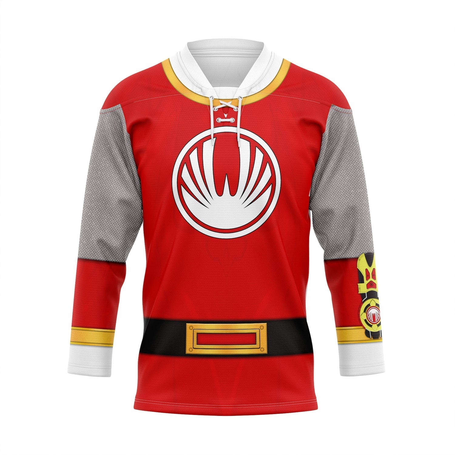 MakerHuman Red Power Rangers Ninja Storm Hockey Jersey Sweatpants