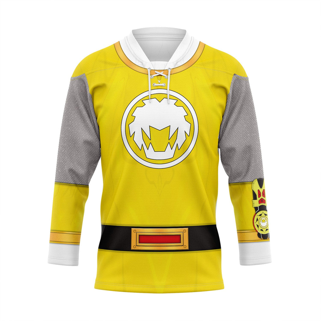 YMskins Yellow Samurai Power Rangers Ninja Storm Hockey Jersey Sweatpants