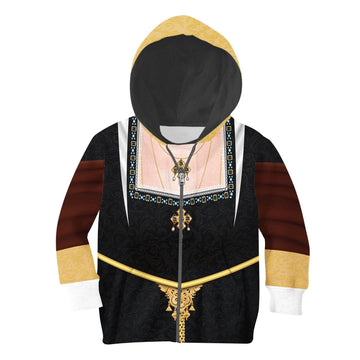 Catherine of Aragon Queen of England Kid Zip Hoodie