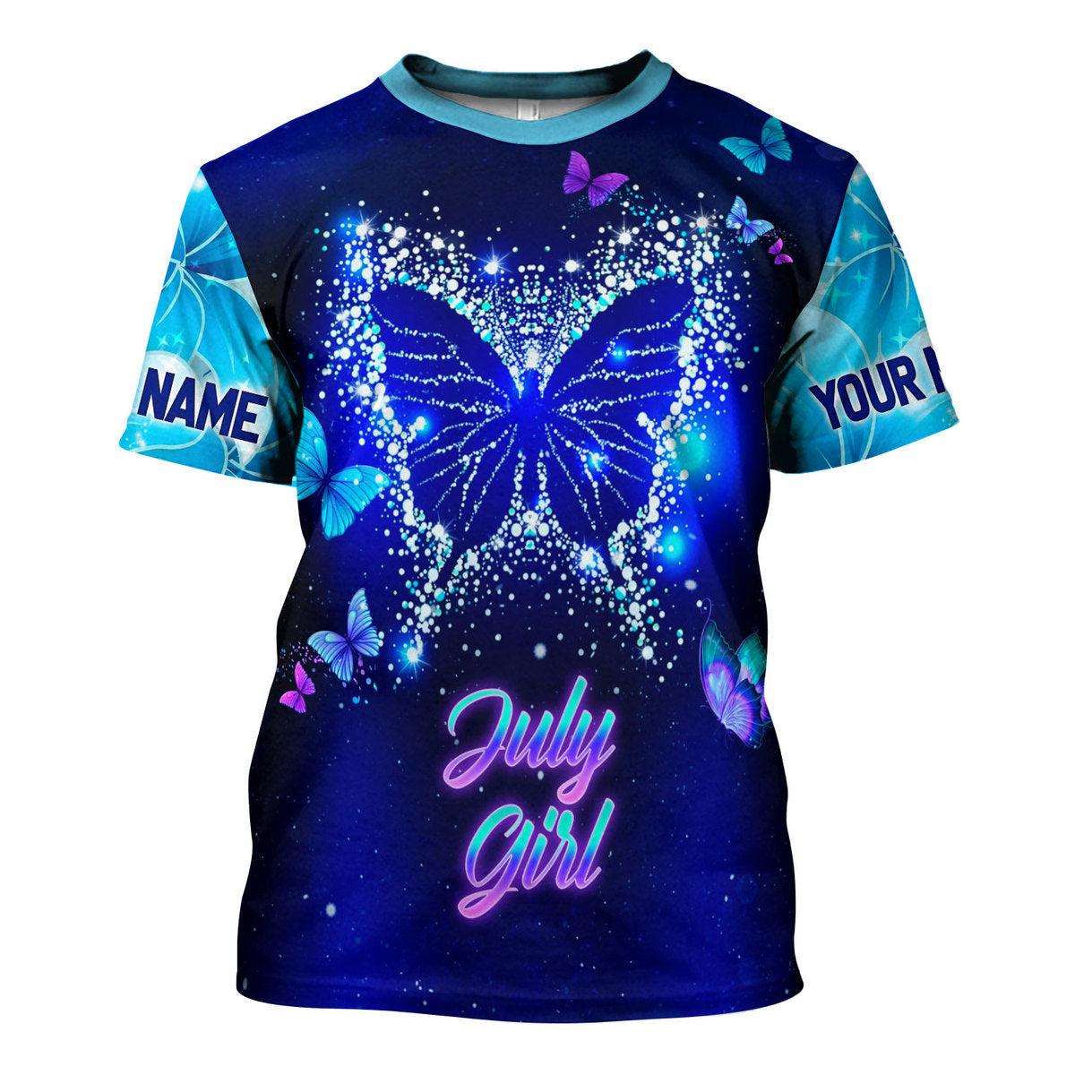 YMskins Personalized T-Shirt July Girl All Over Printed