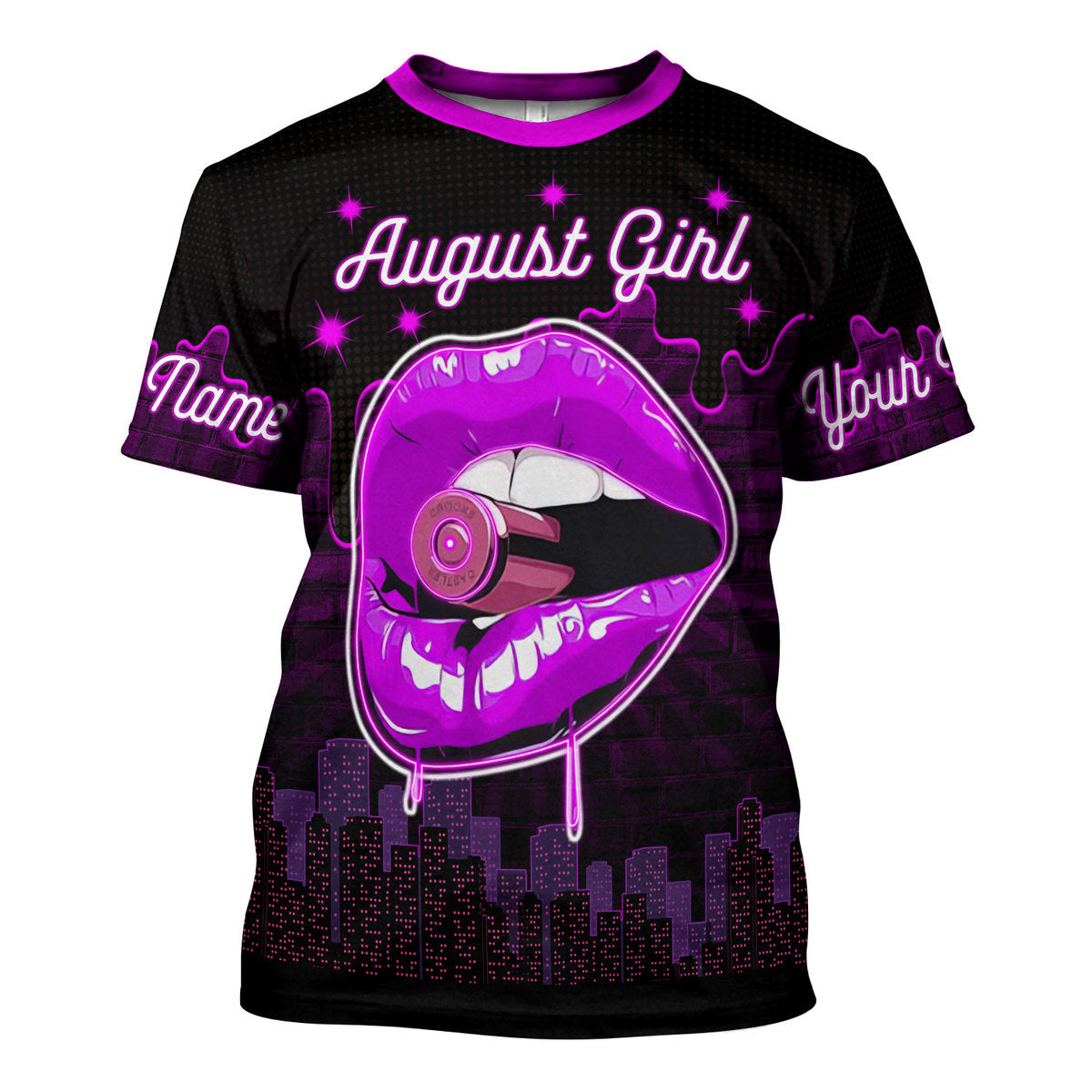 YMskins Personalized T-Shirt I'm An August Girl All Over Printed