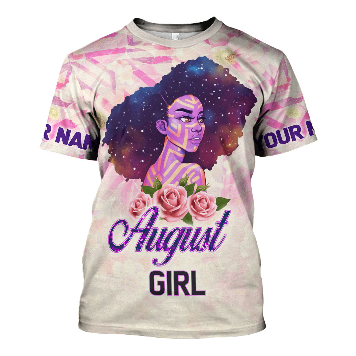 YMskins Personalized Tops August Girl All Over Printed