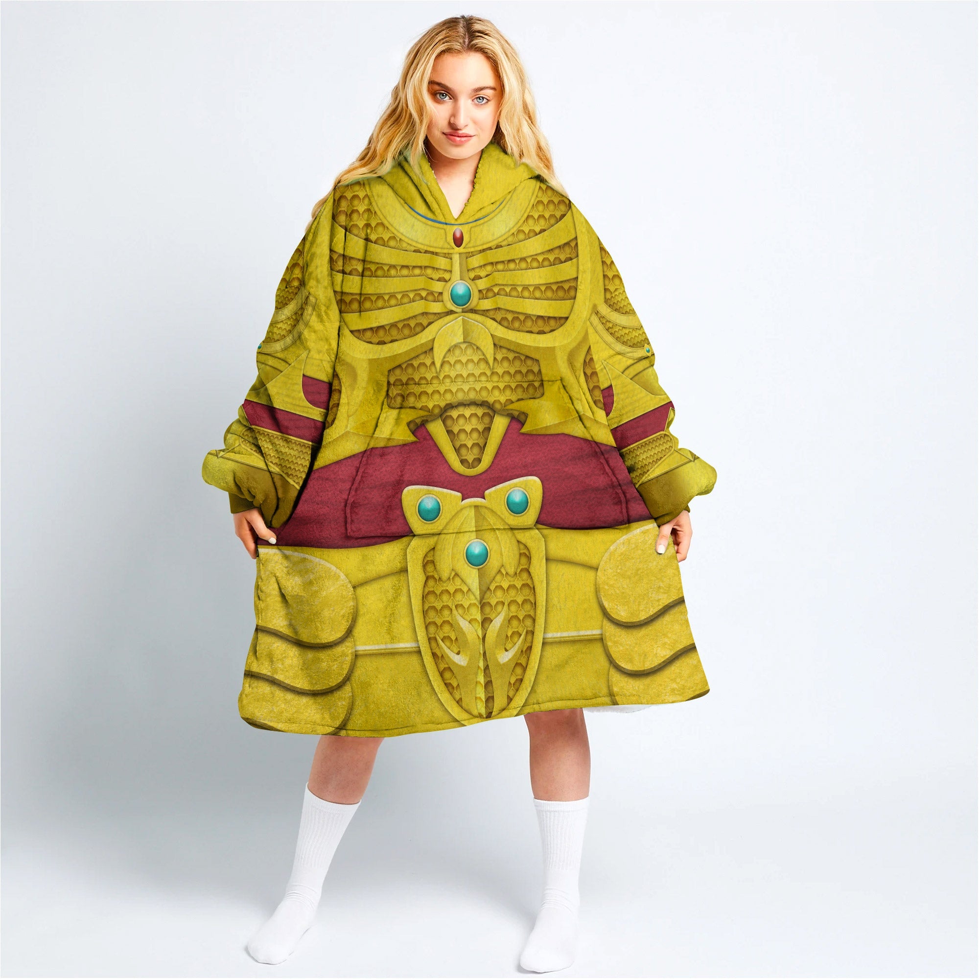 Goldar Mighty Morphin Over Size Snug Hoodie Fleece One Size