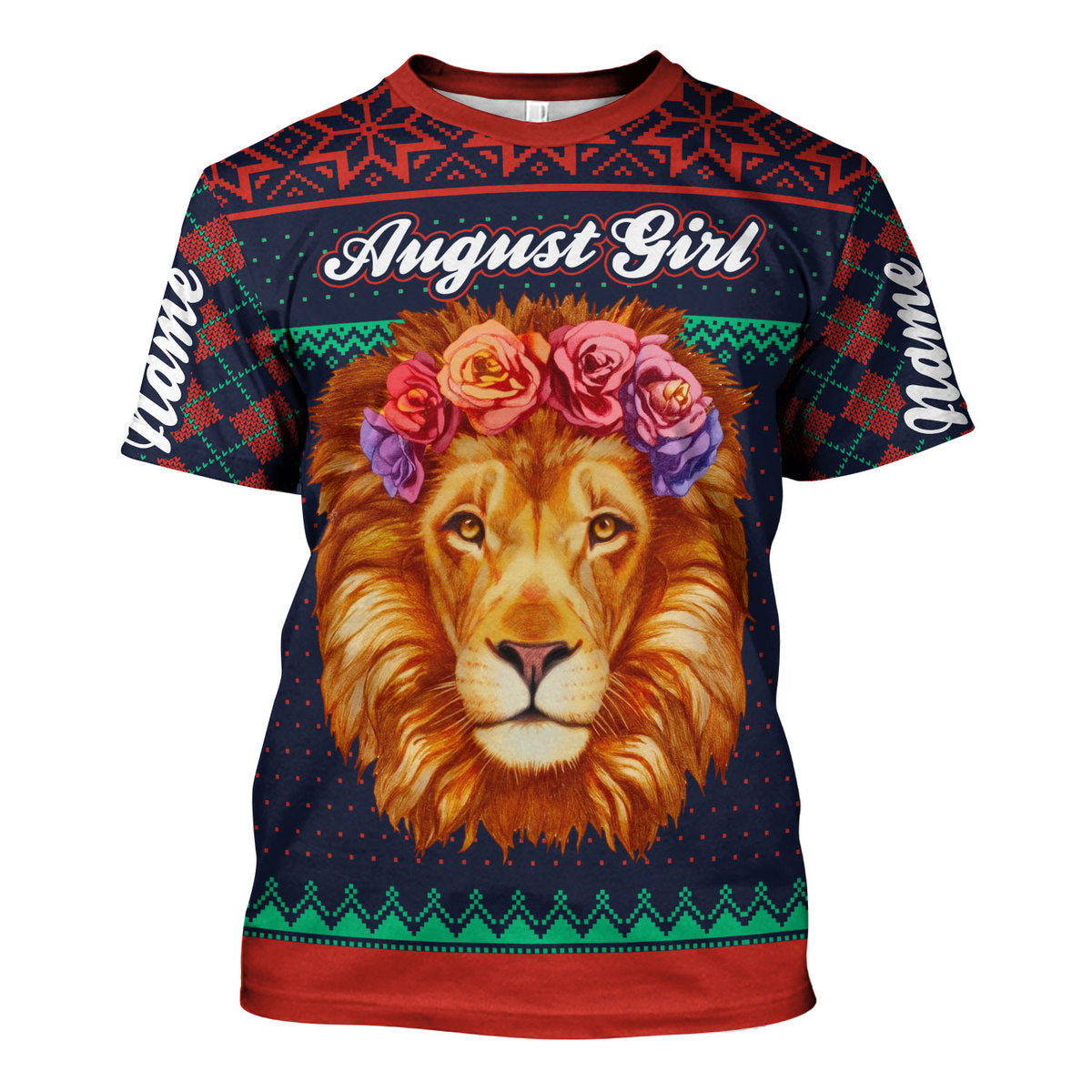 YMskins Personalized T-shirt August Girl All Over Printed