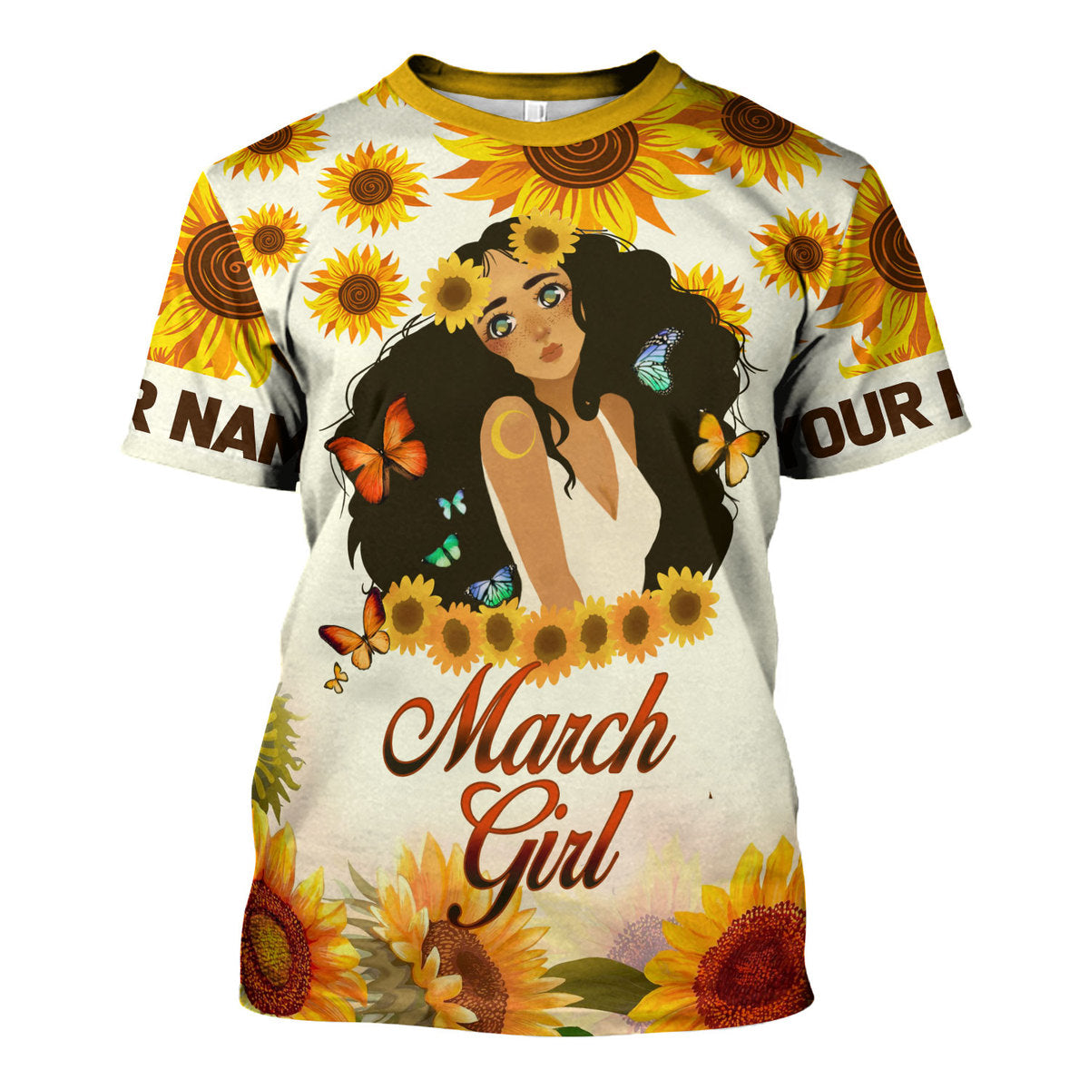 YMskins Personalized T-Shirt March Girl All Over Printed