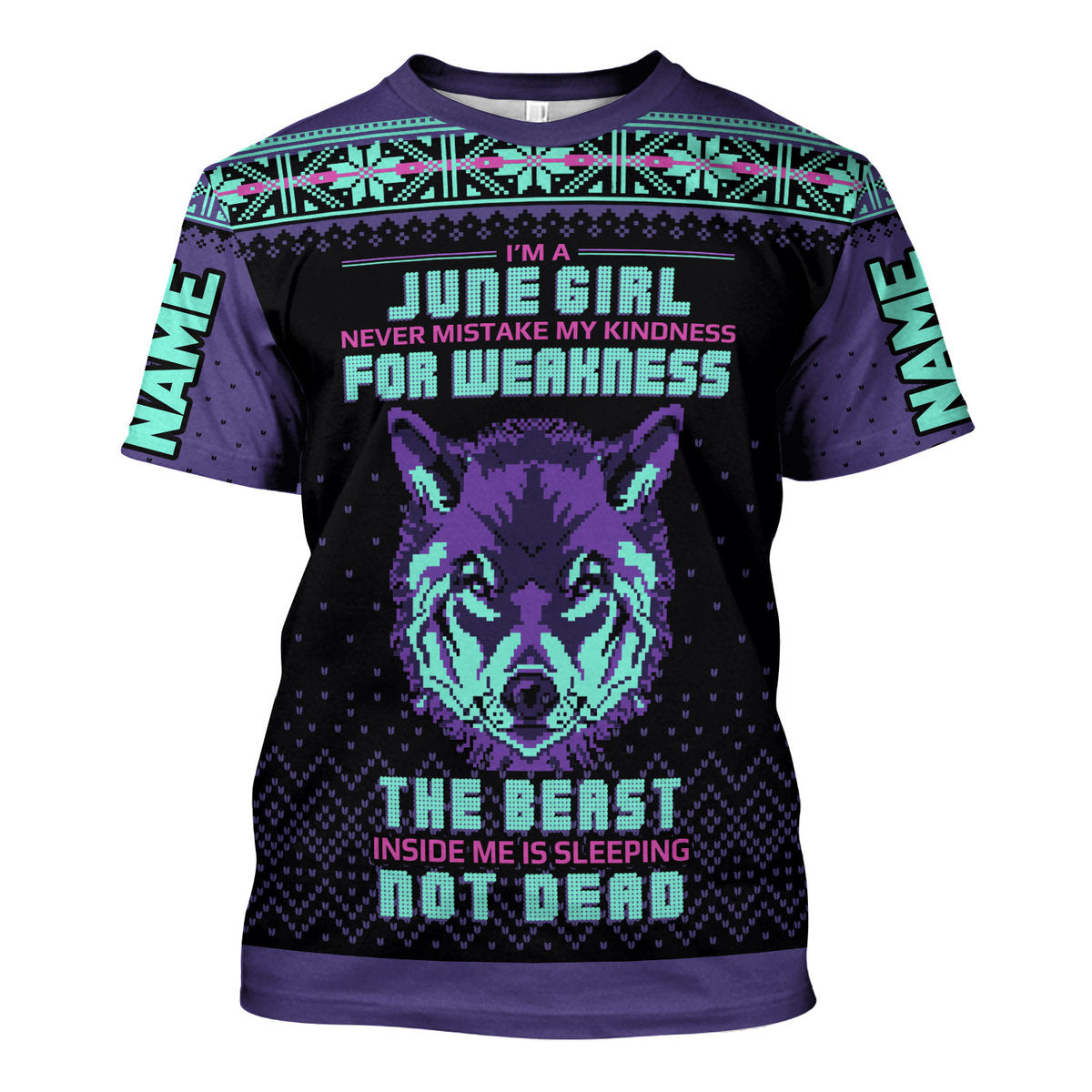 YMskins Personalized T-shirt June Girl All Over Printed