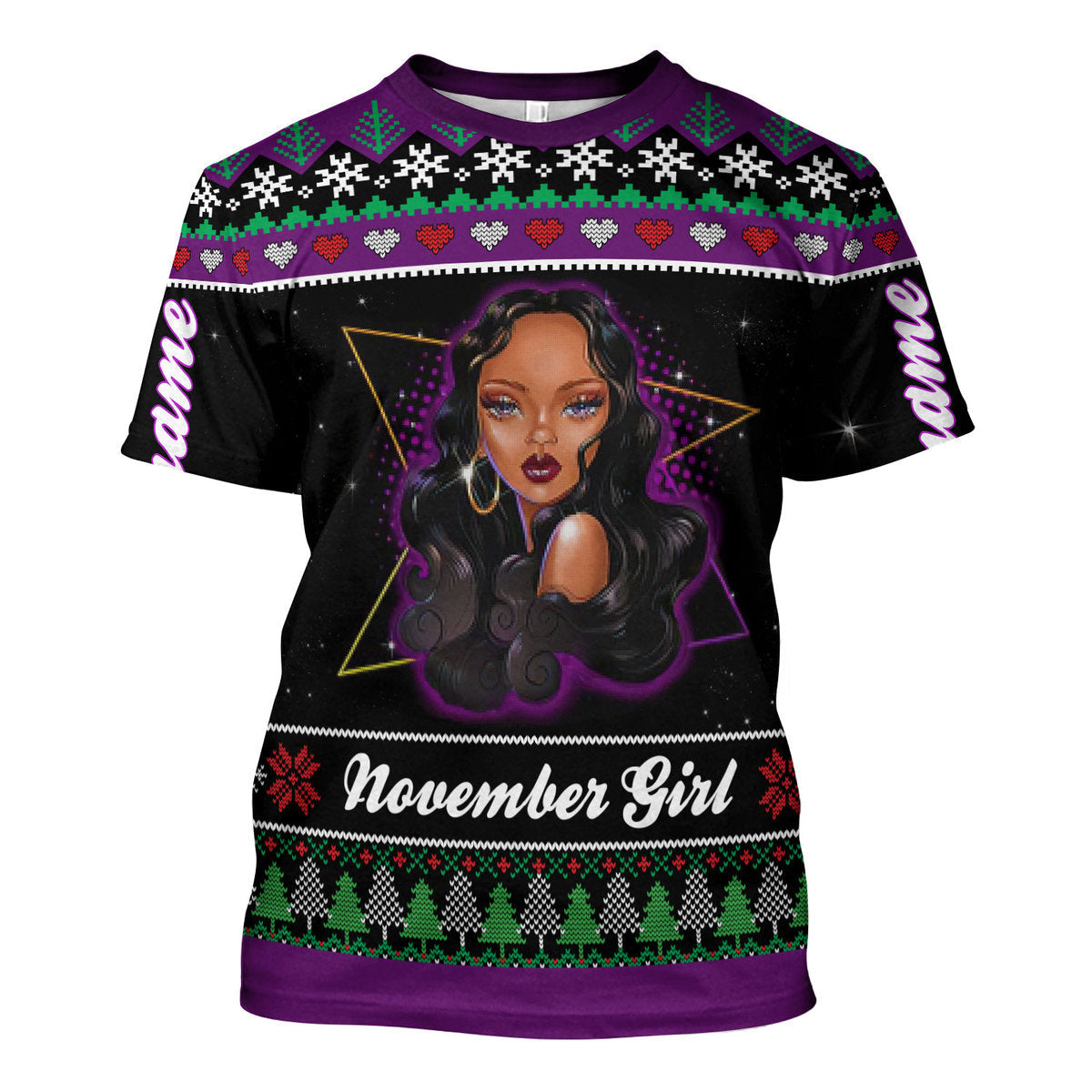 YMskins Personalized T-shirt November Girl All Over Printed