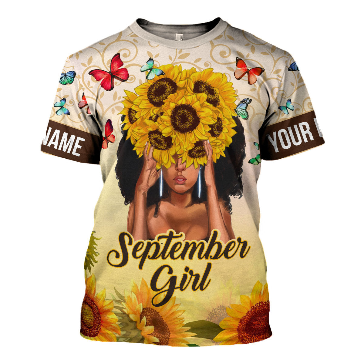 YMskins Personalized T-shirt September Girl All Over Printed