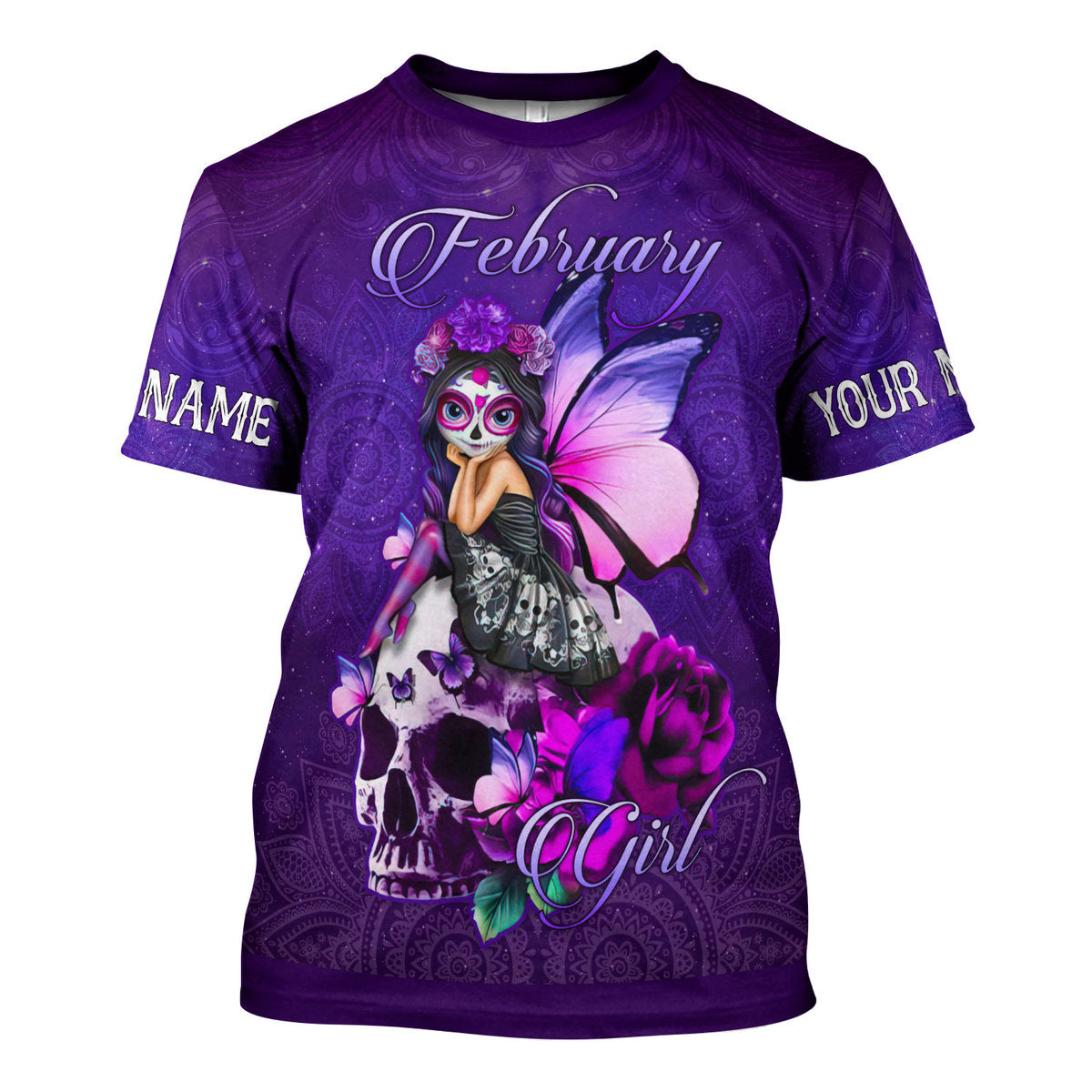YMskins Personalized Tops February Girl All Over Printed