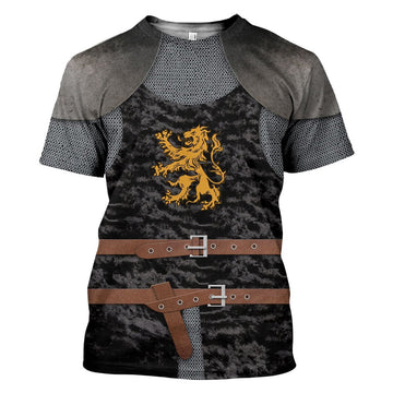 Heraldic Knight Black T-Shirt