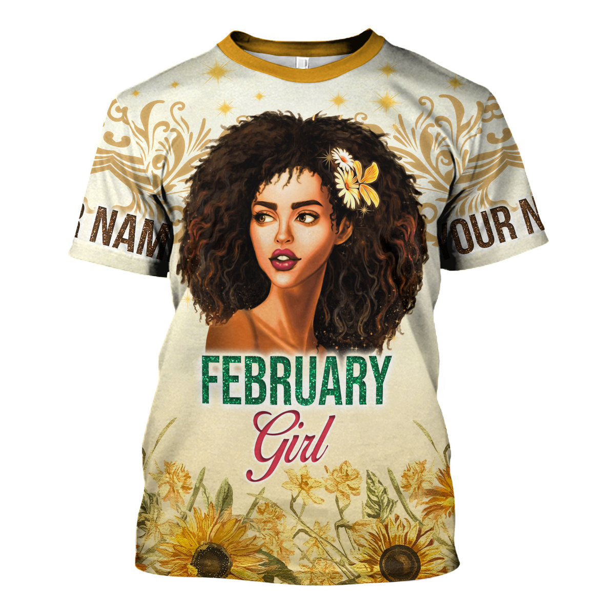 YMskins Personalized Tops February Girl All Over Printed