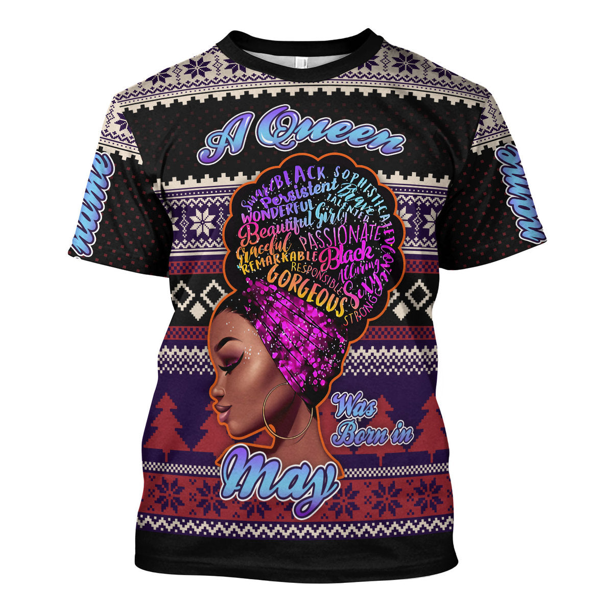 YMskins Personalized Tops A Queen Was Born In May All Over Printed