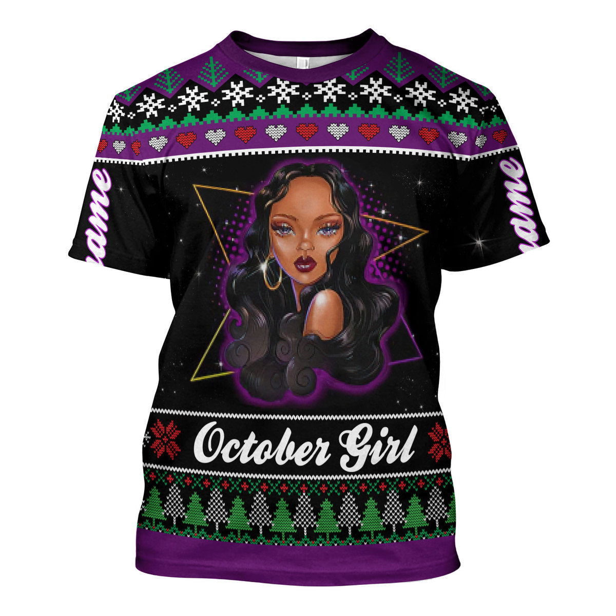 YMskins Personalized Tops October Girl All Over Printed