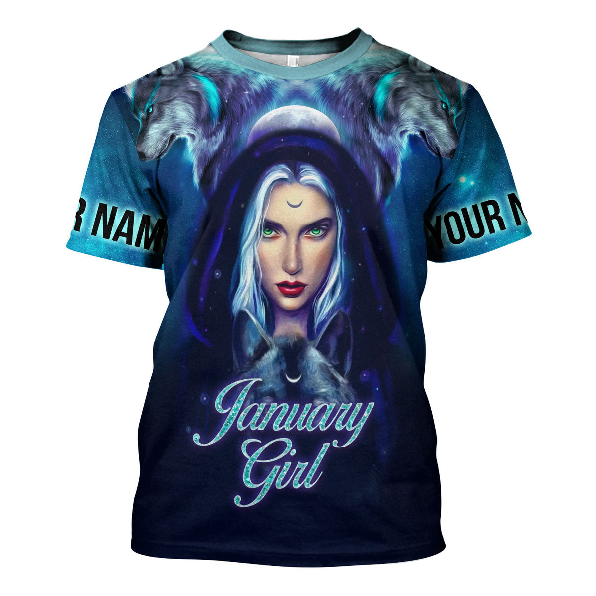 YMskins Personalized T-Shirt January Girl I Don't Care All Over Printed