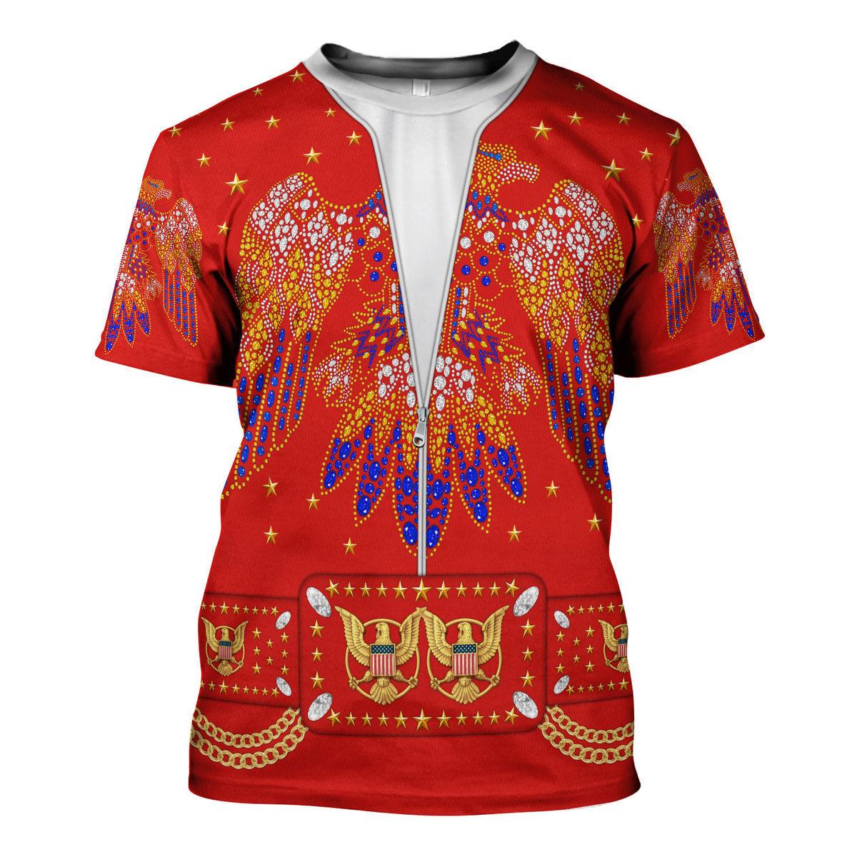 Gearhomie Elvis EAGLE Red Costume Hoodie Sweatshirt T-Shirt Sweatpants - Gearhomie.com