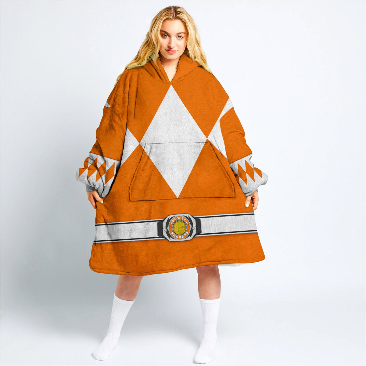 Bulk and Skull Orange Rangers Over Size Snug Hoodie Fleece One Size