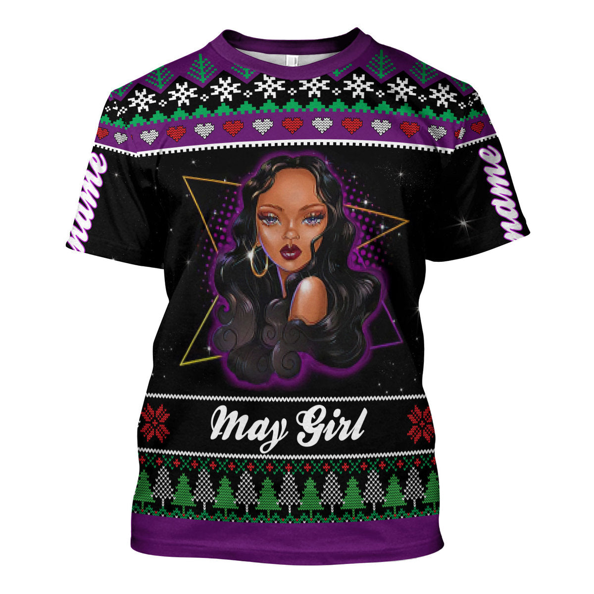 YMskins Personalized T-shirt May Girl All Over Printed
