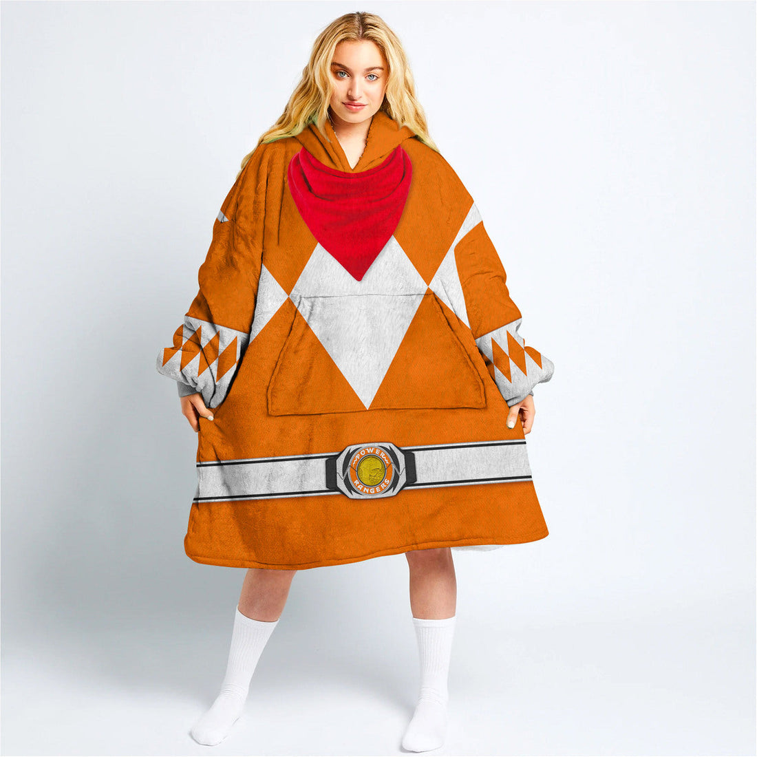 Bulk and Skull Orange Ranger Over Size Snug Hoodie Fleece One Size
