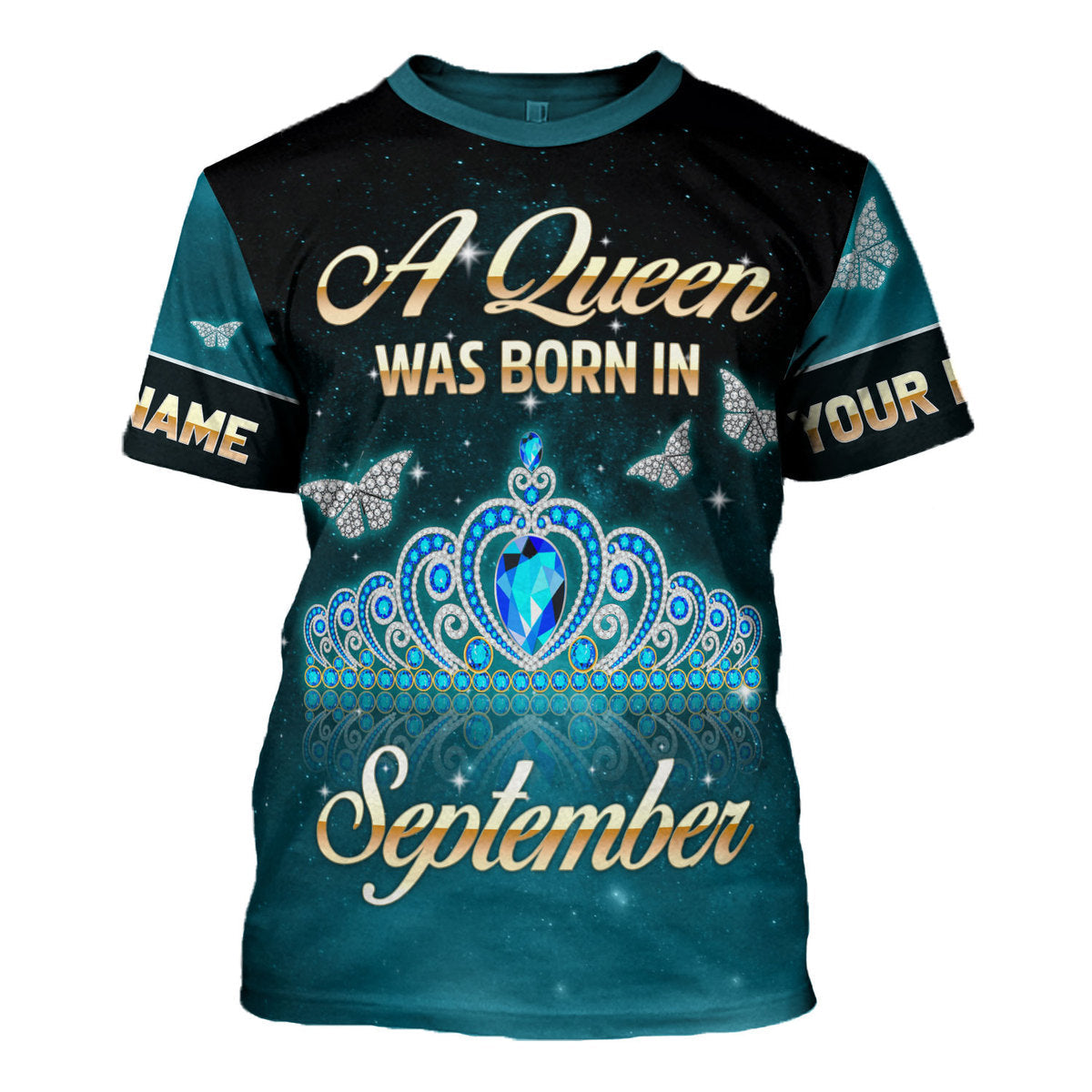 YMskins Personalized T-shirt September Girl All Over Printed