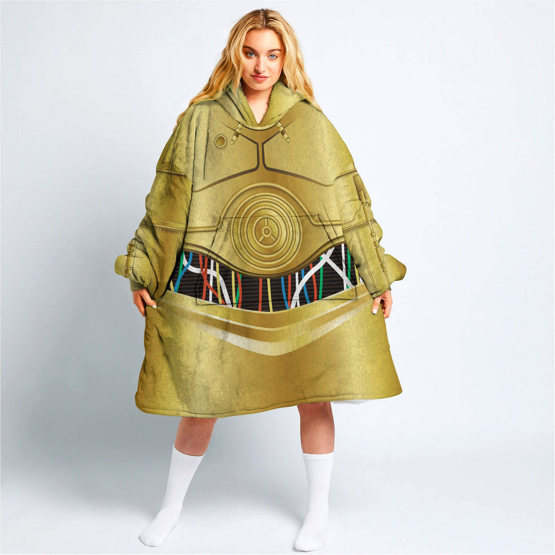 MakerHuman C-3PO Cosplay & Costume Over Size Hoodie Fleece One Size