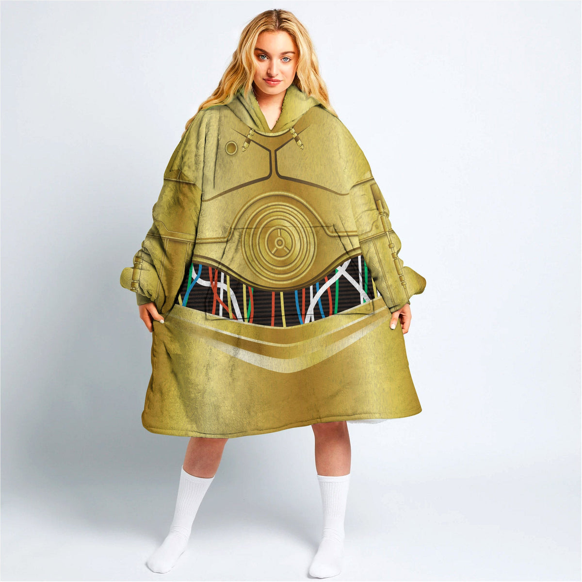 MakerHuman C-3PO Cosplay & Costume Over Size Hoodie Fleece One Size