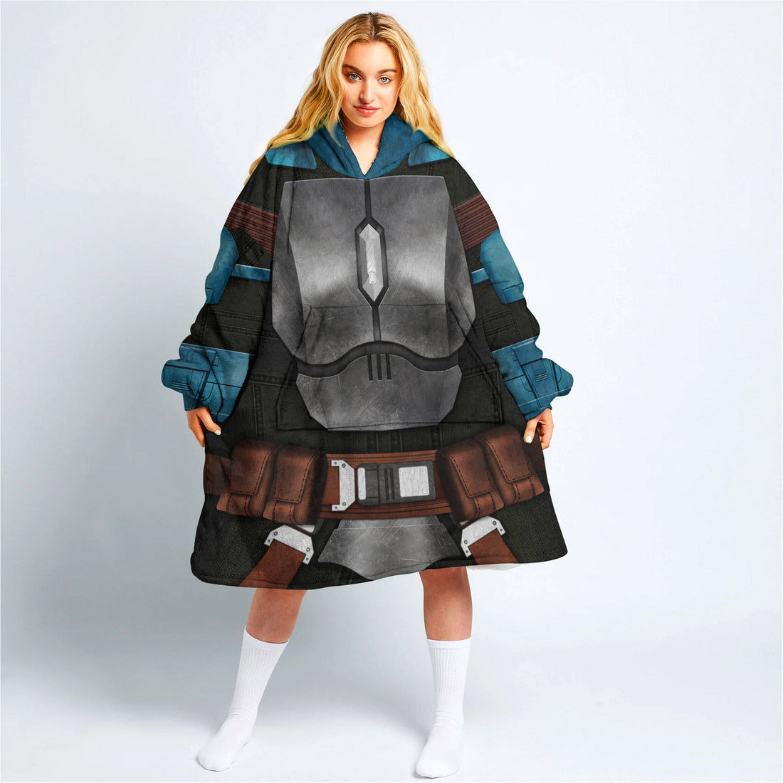 MakerHuman Bo-Katan Cosplay & Costume Over Size Hoodie Fleece One Size