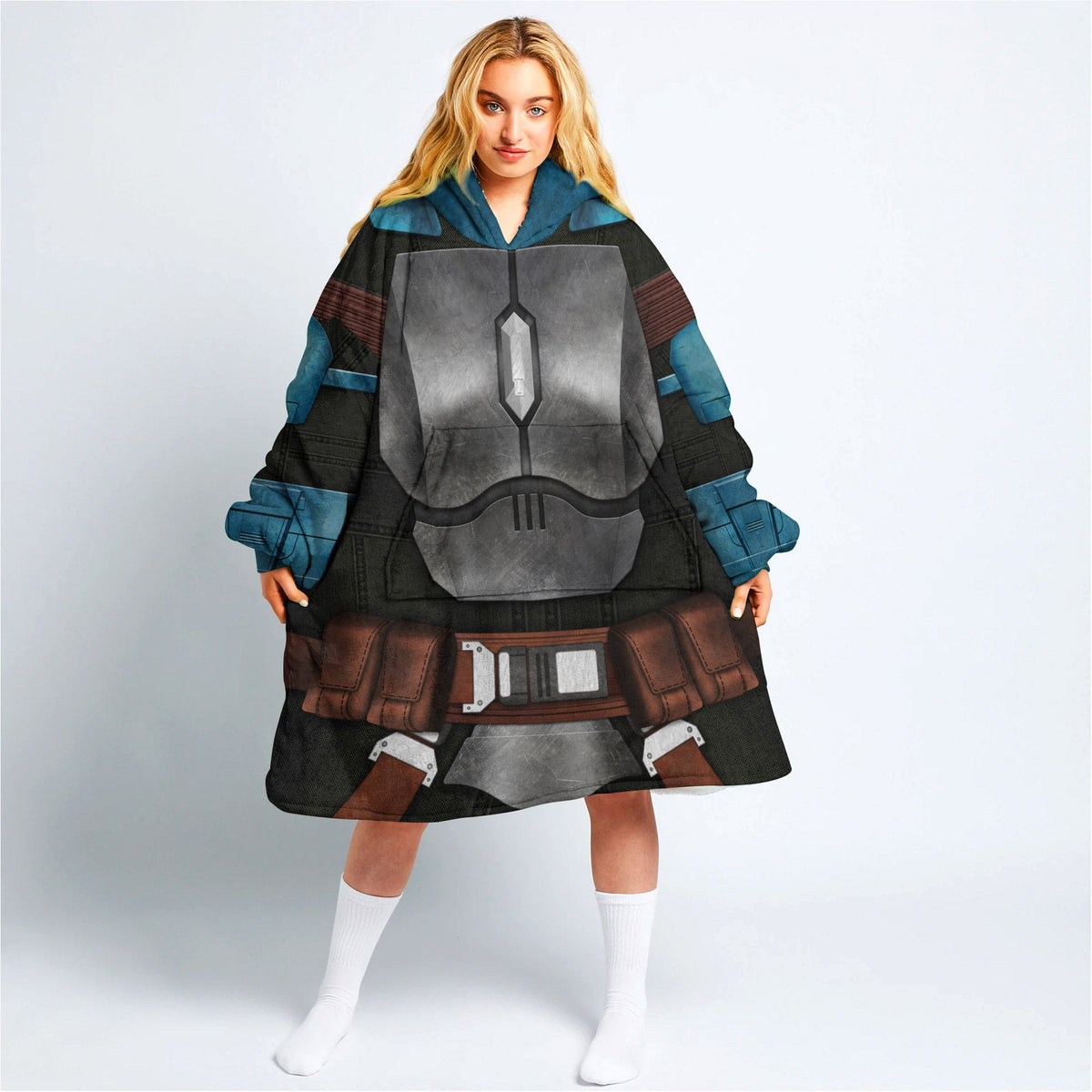 MakerHuman Bo-Katan Cosplay & Costume Over Size Hoodie Fleece One Size