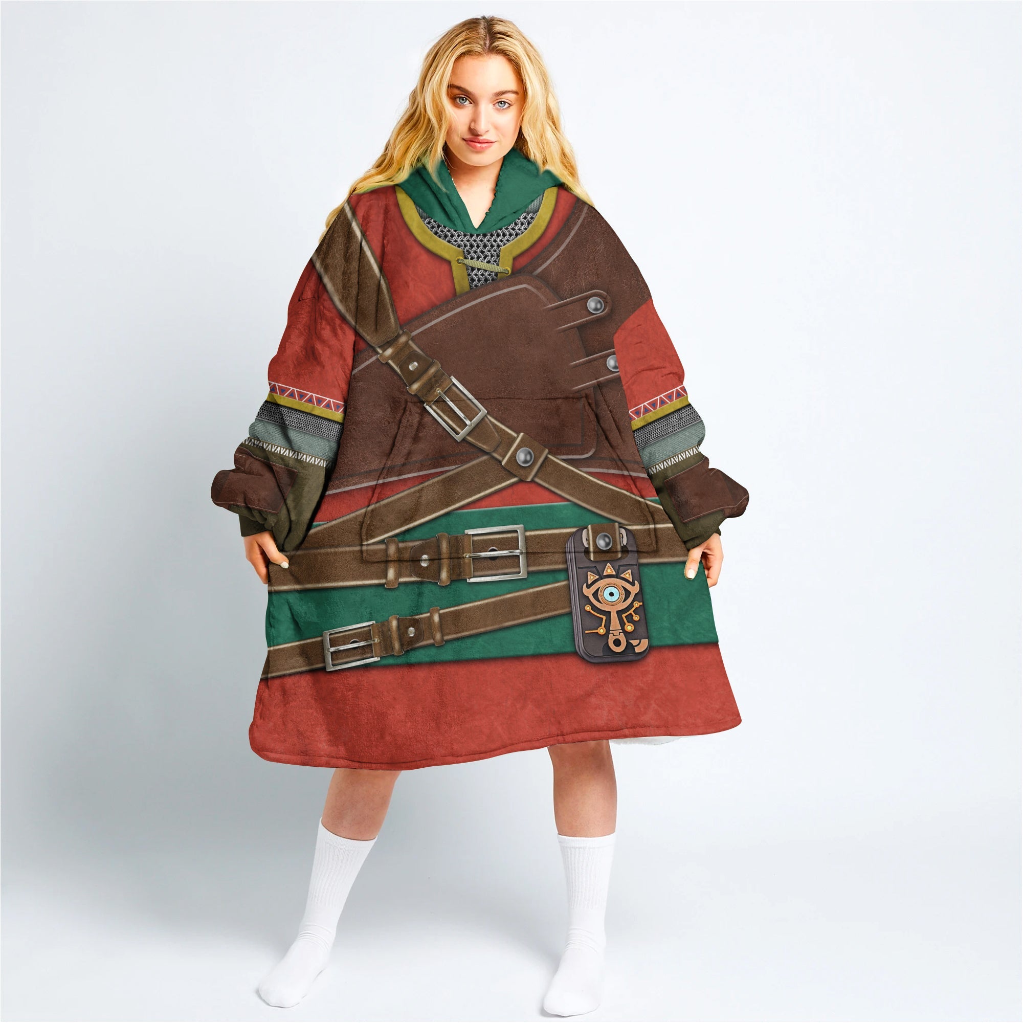 Hylian Armor Over Size Hoodie Fleece One Size