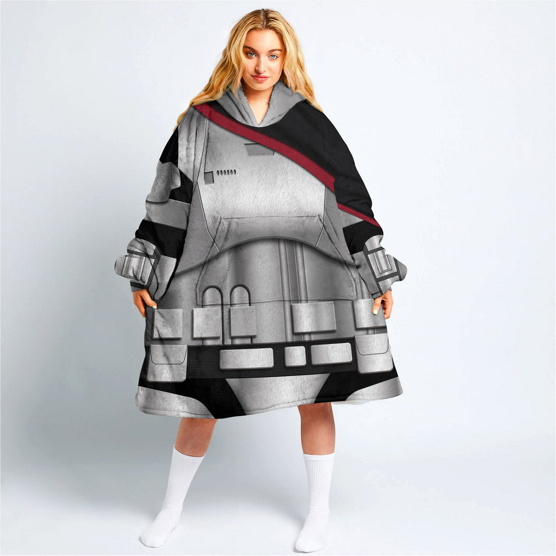 MakerHuman Captain Phasma's Armor Cosplay & Costume Over Size Hoodie Fleece One Size