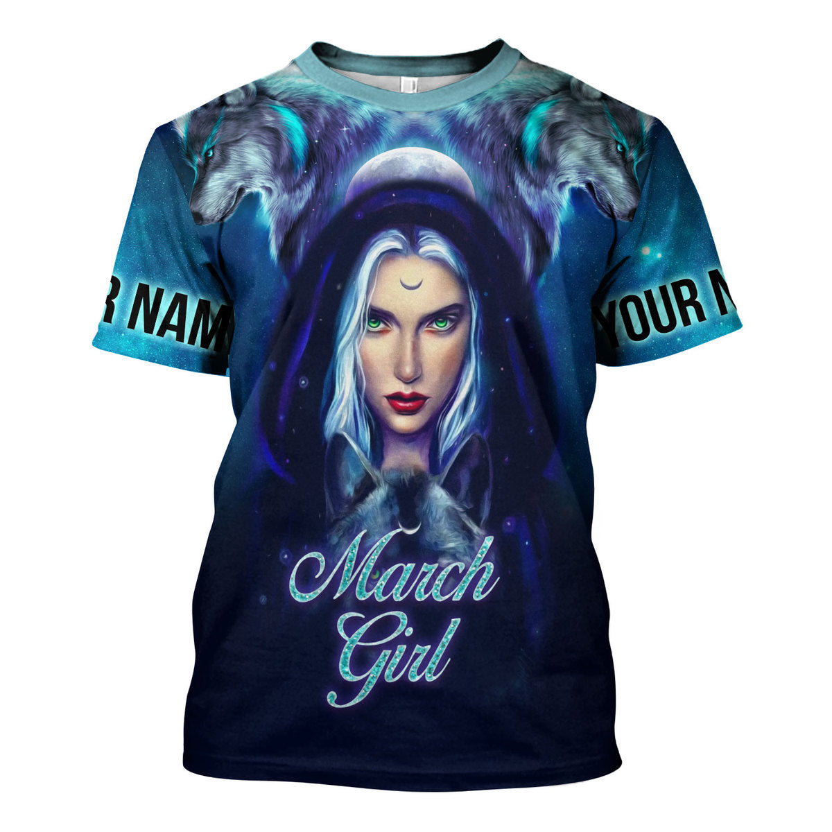 YMskins Personalized Tops March Girl I Don't Care All Over Printed