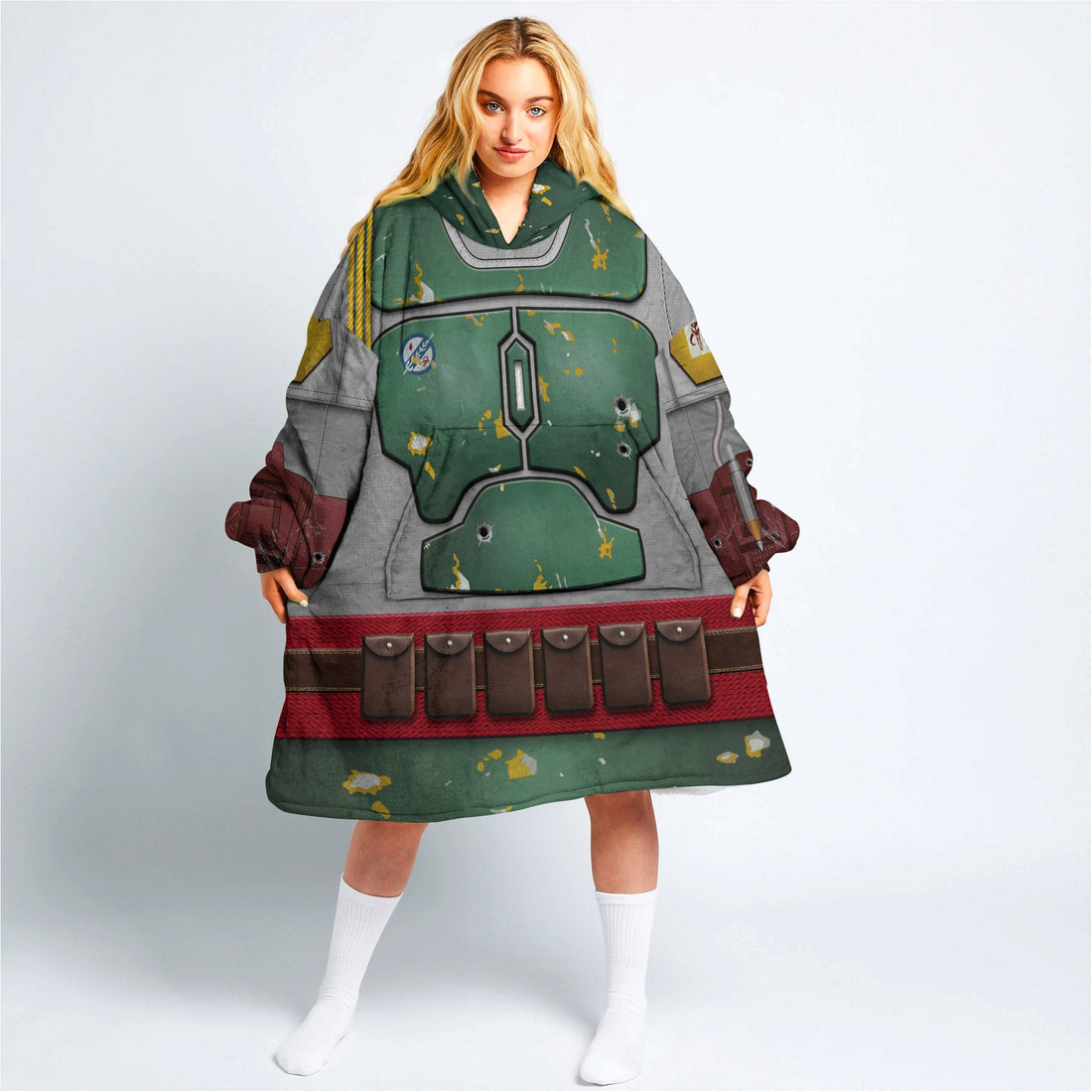 MakerHuman Boba Fett Cosplay & Costume Over Size Hoodie Fleece One Size