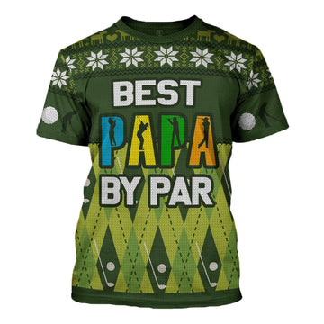 YMskins Unisex T-shirt Best Papa By Par 3D Apparel