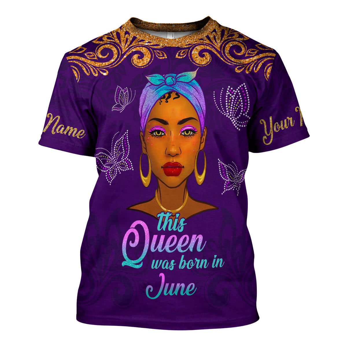 YMskins Personalized Tops June Queen All Over Printed