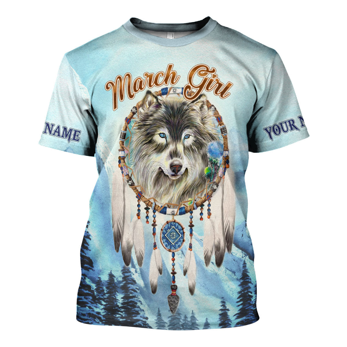 YMskins Personalized Tops I Am A March Girl All Over Printed