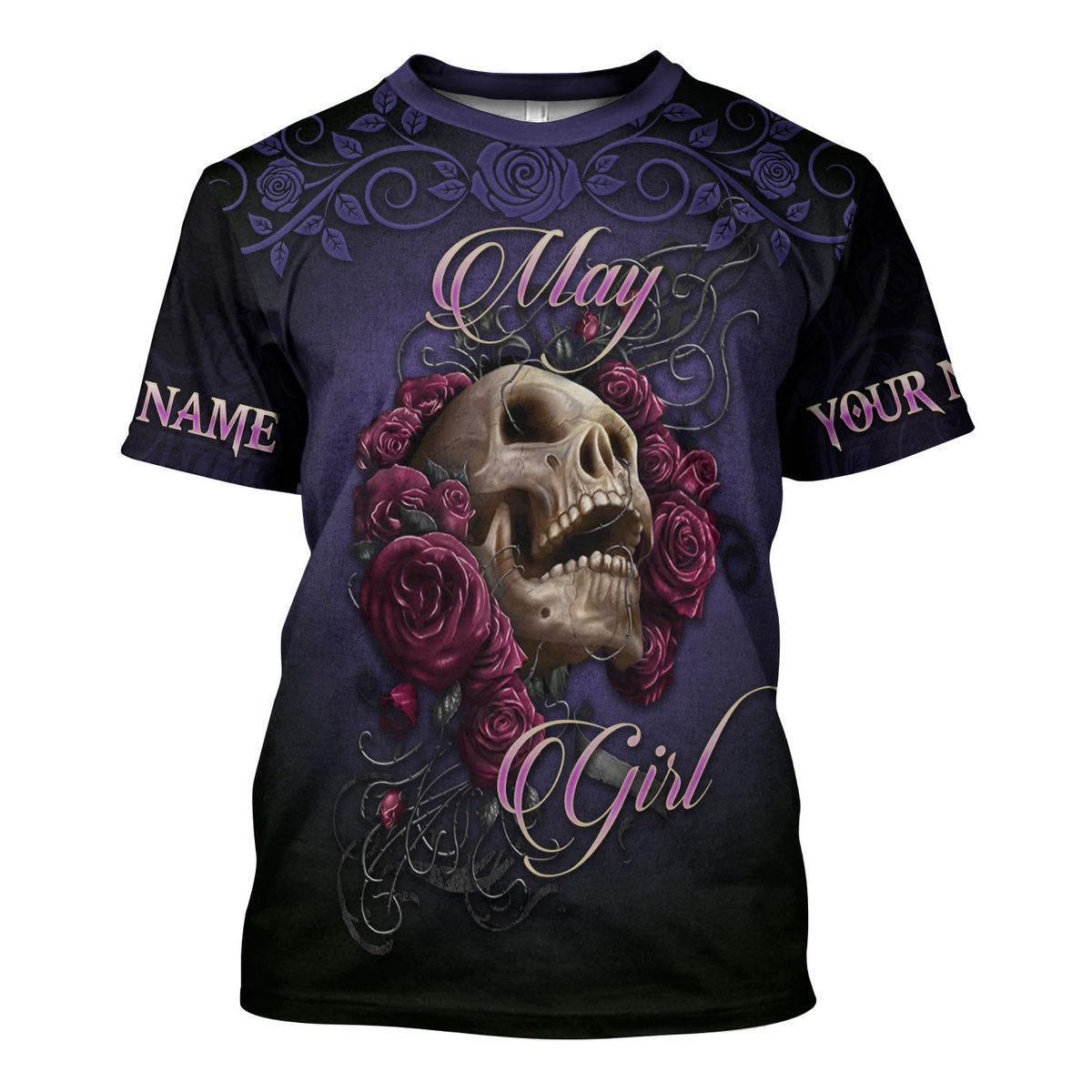 YMskins Personalized T-Shirt I'm A May Girl All Over Printed