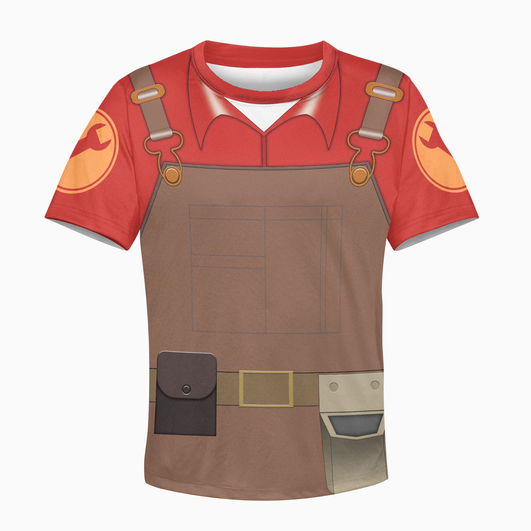 Engineer TF2 Kid Outfits Costume Hoodie Sweatshirt T-Shirt Sweatpants Tracksuit