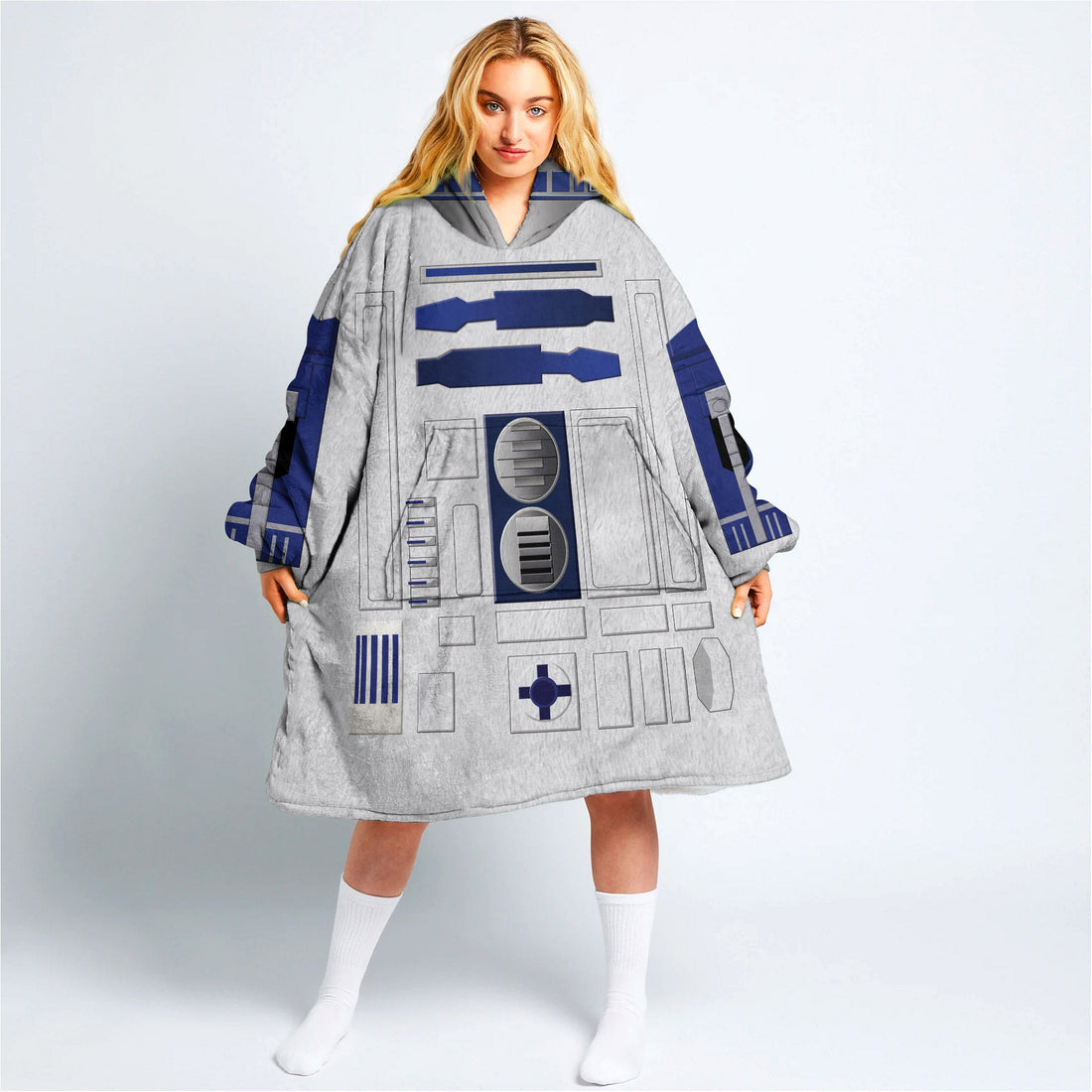 MakerHuman R2 D2 Robot Cosplay & Costume Over Size Hoodie Fleece One Size