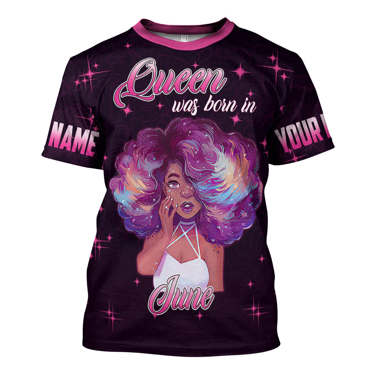 YMskins Personalized Tops June Girl She's Beautiful Bold All Over Printed