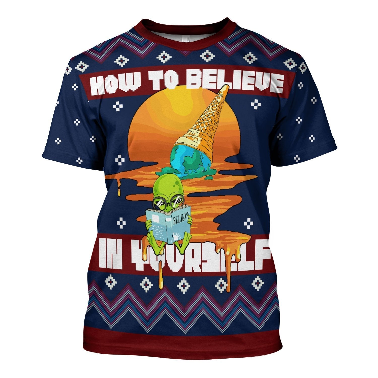 YMskins Tops Pullover Sweatshirt How to Believe In Yourself  3D Apparel