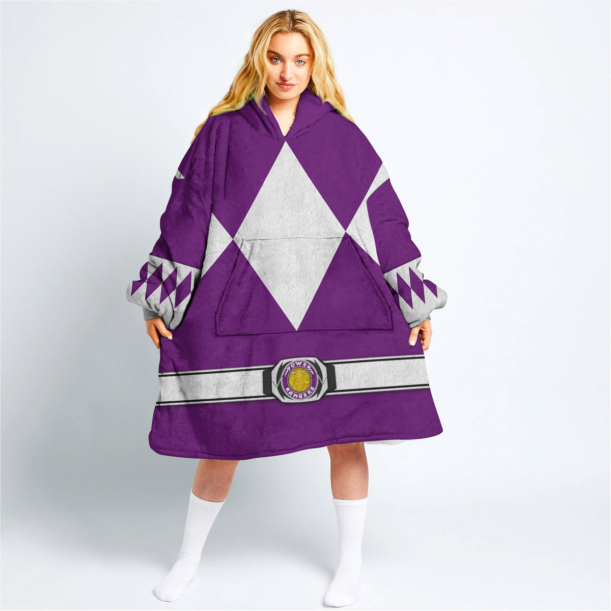 Bulk and Skull Purple Ranger Over Size Snug Hoodie Fleece One Size