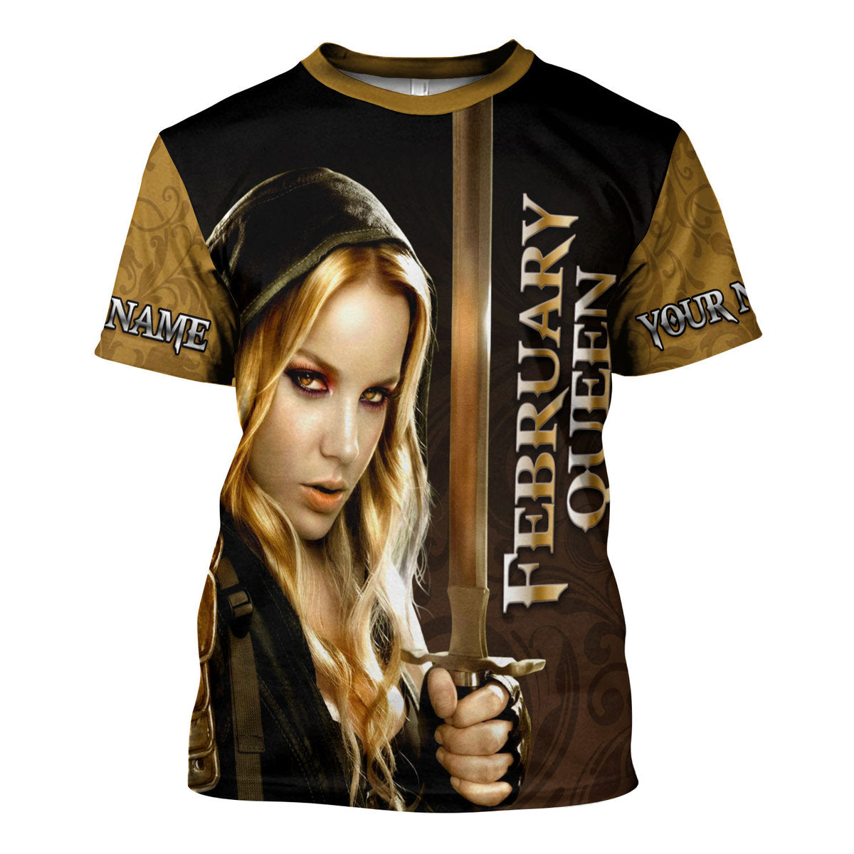 YMskins Personalized T-Shirt February Girl I'm A February Girl All Over Printed