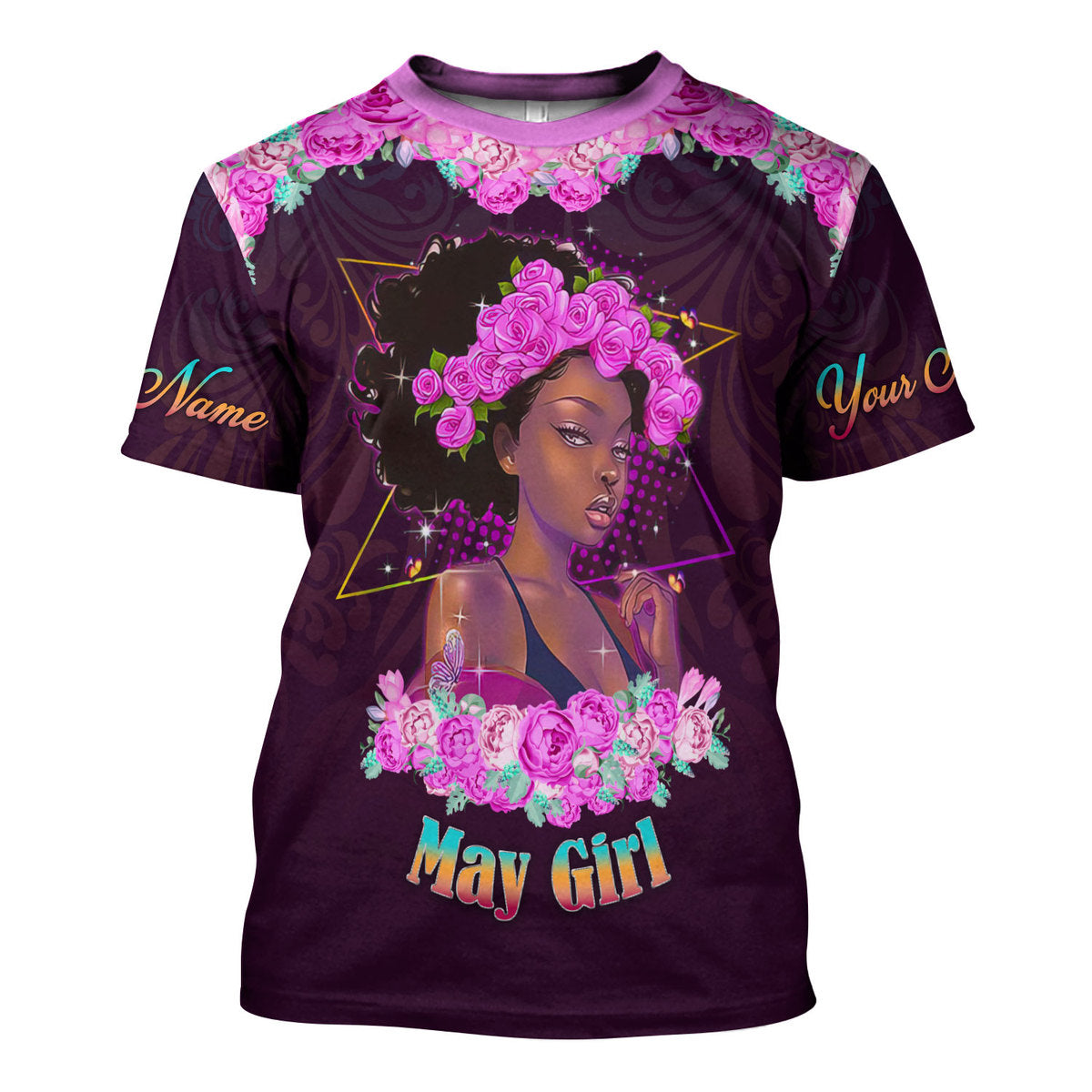 YMskins Personalized T-Shirt May Girl All Over Printed