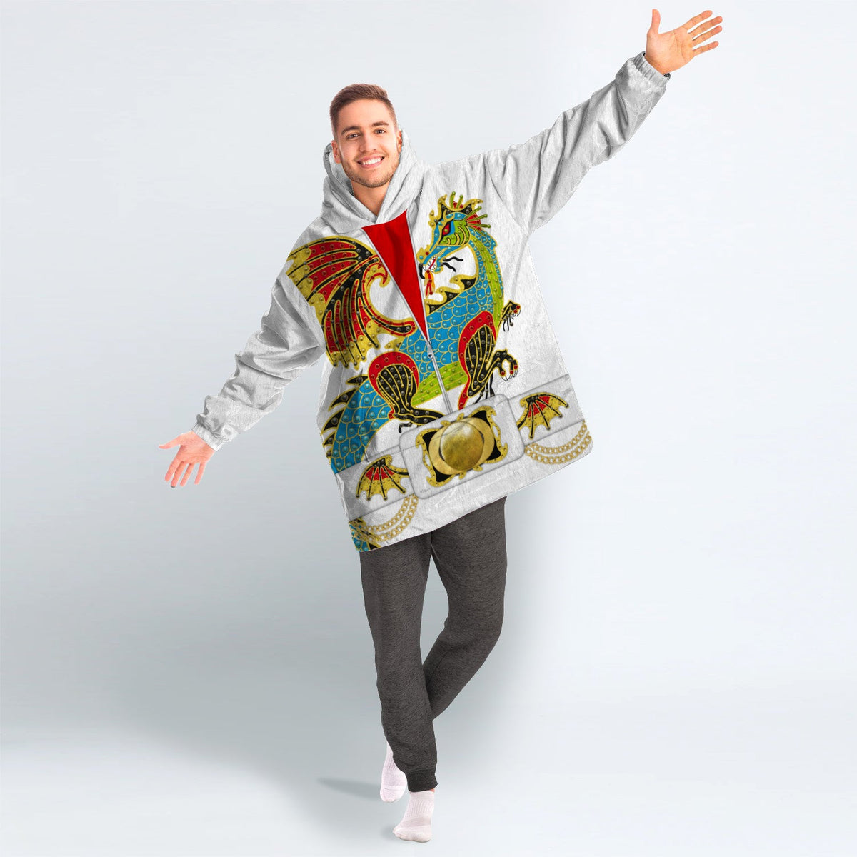 MakerHuman Elvis Presley The Dragon Cosplay & Costume Over Size Hoodie Fleece One Size