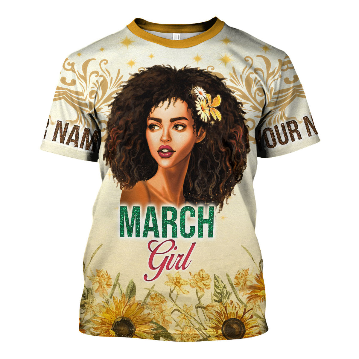 YMskins Personalized T-Shirt March Girl All Over Printed