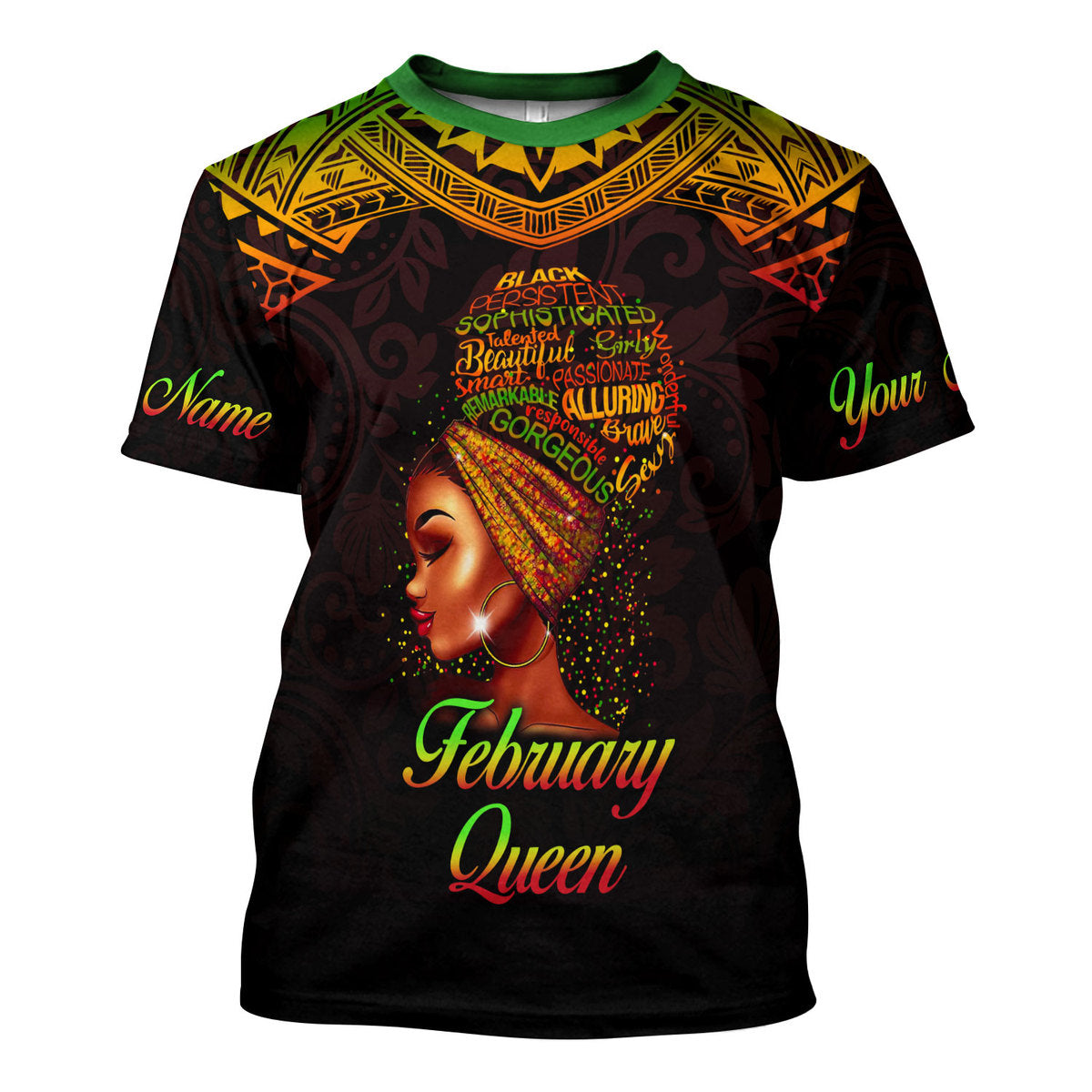 YMskins Personalized T-Shirt February Queen All Over Printed